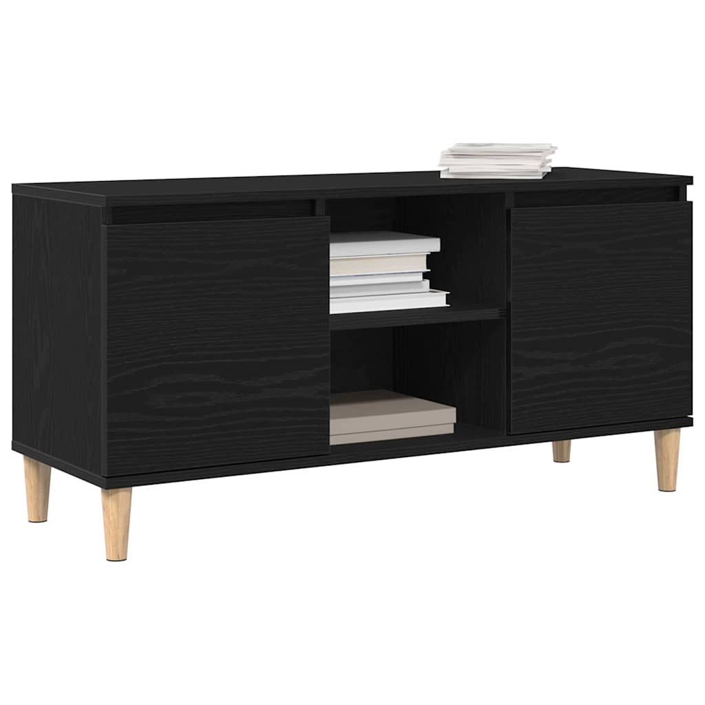 TV Cabinet with Solid Wood Legs