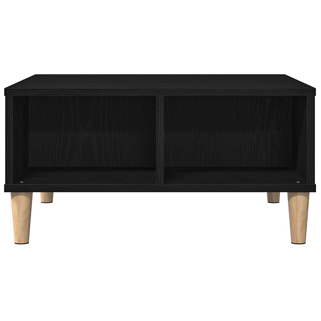 vidaXL Coffee Table Black Oak 60 x 60 x 30 cm Engineered Wood 6
