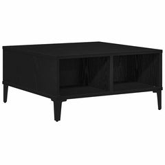 vidaXL Coffee Table Black Oak 60 x 60 x 30 cm 2