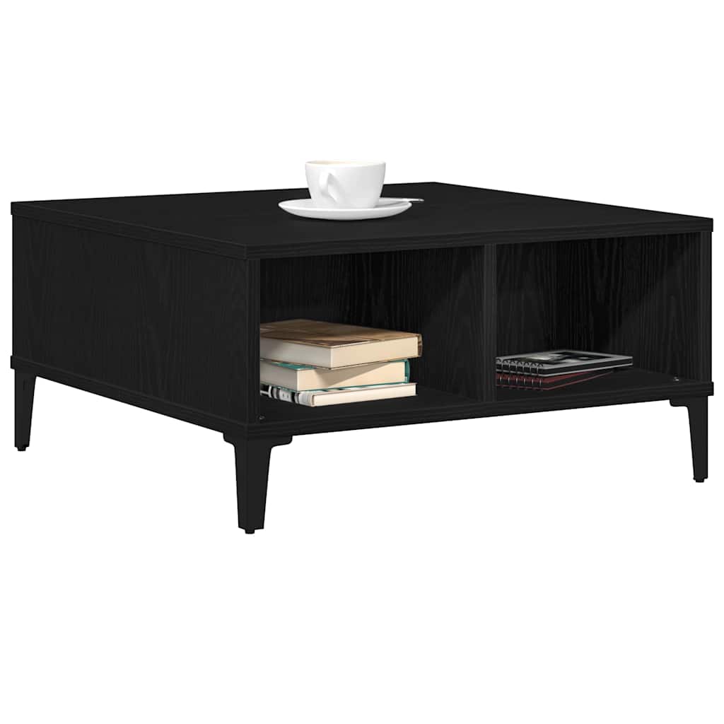 vidaXL Coffee Table Black Oak 60 x 60 x 30 cm 3