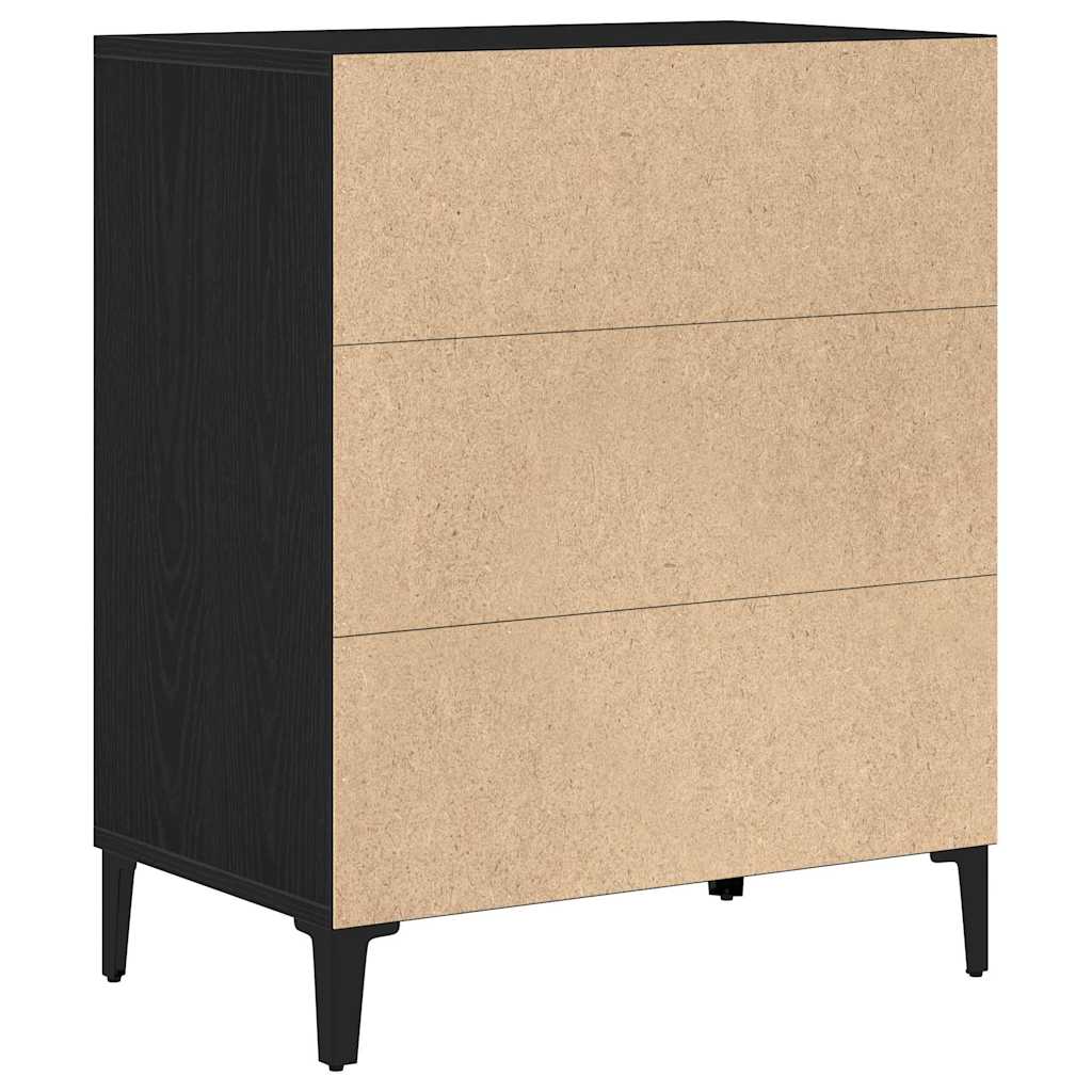vidaXL Sideboard Black Oak 57 x 35 x 70 cm Engineered Wood 5