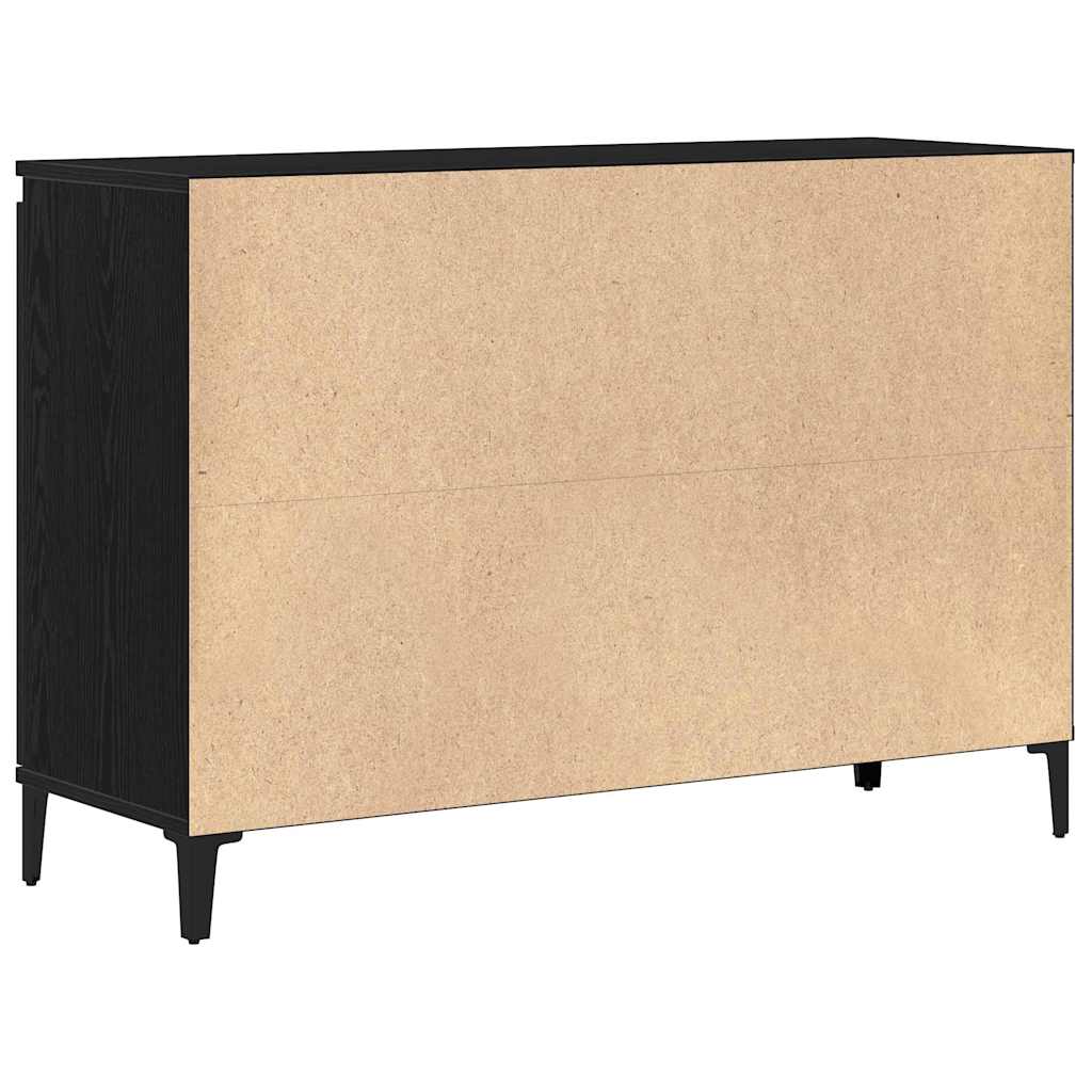 vidaXL Sideboard Black Oak 104 x 35 x 70 cm Engineered Wood 6
