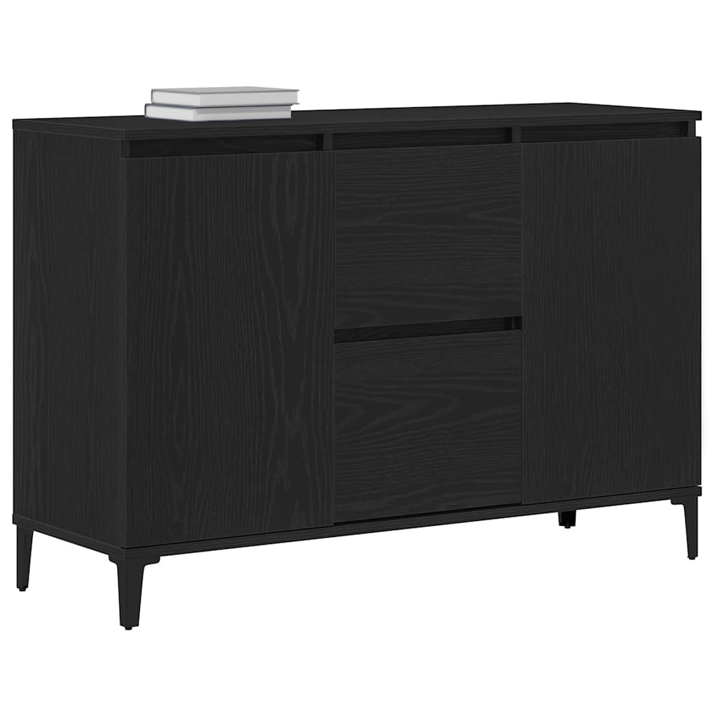 vidaXL Sideboard Black Oak 104 x 35 x 70 cm Engineered Wood 3