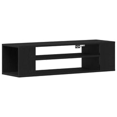 vidaXL TV Cabinet 100 x 30 x 26.5 cm Black Oak Engineered Wood 2