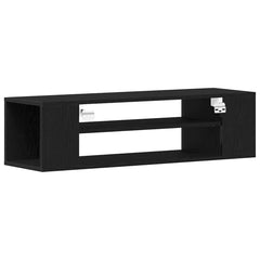 vidaXL TV Cabinet 100 x 30 x 26.5 cm Black Oak Engineered Wood 5