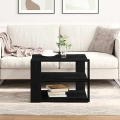vidaXL Coffee Table Black Oak 58 x 58 x 40 cm Engineered Wood 1