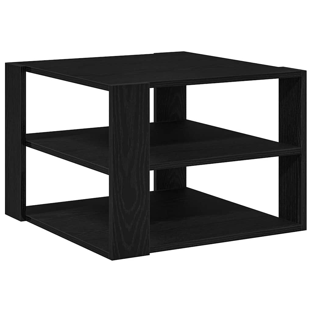 vidaXL Coffee Table Black Oak 58 x 58 x 40 cm Engineered Wood 2