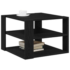 vidaXL Coffee Table Black Oak 58 x 58 x 40 cm Engineered Wood 3