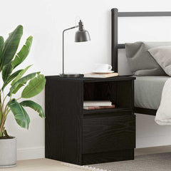 vidaXL Bedside Cabinet Black Oak 40 x 40 x 50 cm Engineered Wood 1