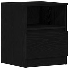 vidaXL Bedside Cabinet Black Oak 40 x 40 x 50 cm Engineered Wood 2