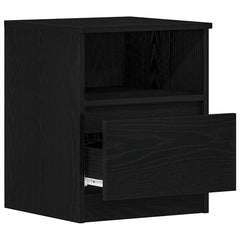 vidaXL Bedside Cabinet Black Oak 40 x 40 x 50 cm Engineered Wood 5