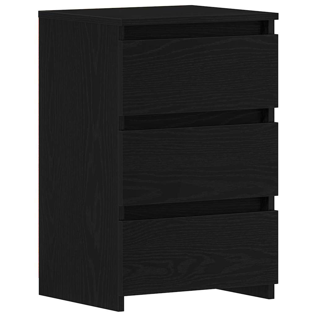 vidaXL Bedside Cabinet 2 pcs Black Oak 40 x 35 x 62.5 cm 5