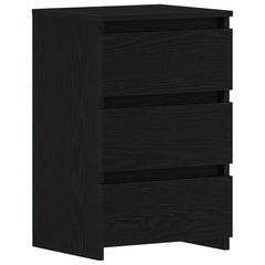 vidaXL Bedside Cabinet 2 pcs Black Oak 40 x 35 x 62.5 cm 5