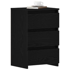 vidaXL Bedside Cabinet 2 pcs Black Oak 40 x 35 x 62.5 cm 3