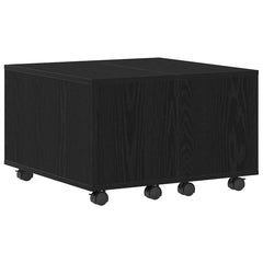 vidaXL Coffee Table Black Oak 60 x 60 x 38 cm Engineered Wood 2