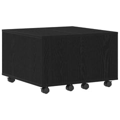 vidaXL Coffee Table Black Oak 60 x 60 x 38 cm Engineered Wood 5