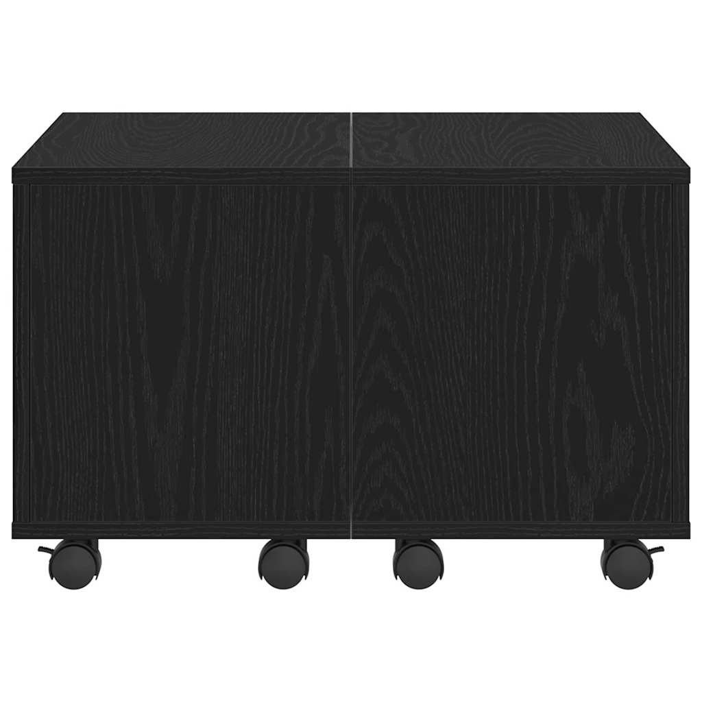 vidaXL Coffee Table Black Oak 60 x 60 x 38 cm Engineered Wood 6