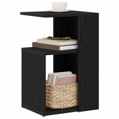 vidaXL Side Table Black Oak 36 x 30 x 56 cm Engineered Wood 3