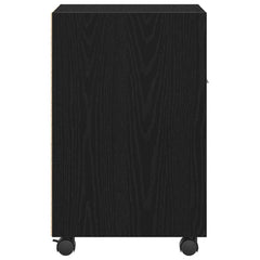 vidaXL Wheeled Side Cabinet 33 x 38 x 60 cm Engineered Wood Black Oak 6