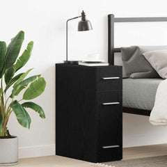 vidaXL Apothecary Cabinet 20 x 45.5 x 60 cm Engineered Wood Black Oak 1