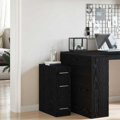 vidaXL Apothecary Cabinet 20 x 45.5 x 60 cm Engineered Wood Black Oak 4