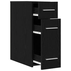 vidaXL Apothecary Cabinet 20 x 45.5 x 60 cm Engineered Wood Black Oak 6