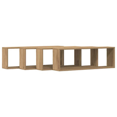 vidaXL Wall Shelves 4 pcs Artisian Oak 80 x 15 x 26 cm Engineered Wood 5