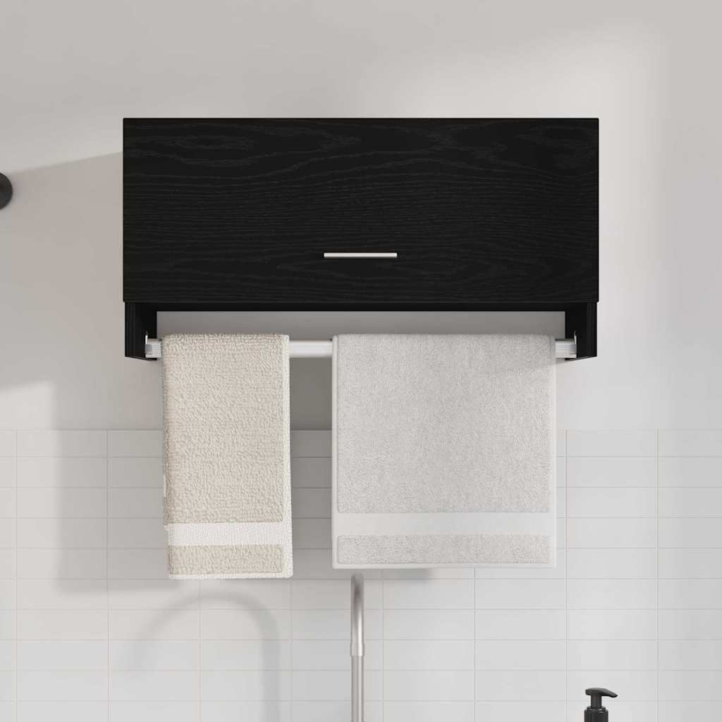 vidaXL Wardrobe Black Oak 70 x 32.5 x 35 cm Engineered Wood 5