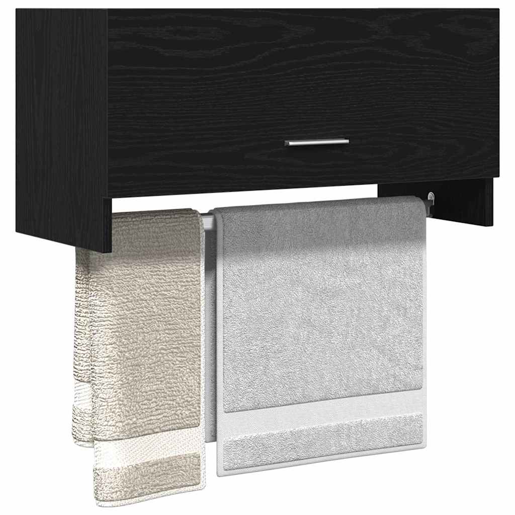 vidaXL Wardrobe Black Oak 70 x 32.5 x 35 cm Engineered Wood 3