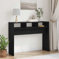 vidaXL Console Table Black Oak 105 x 30 x 80 cm Engineered Wood 1