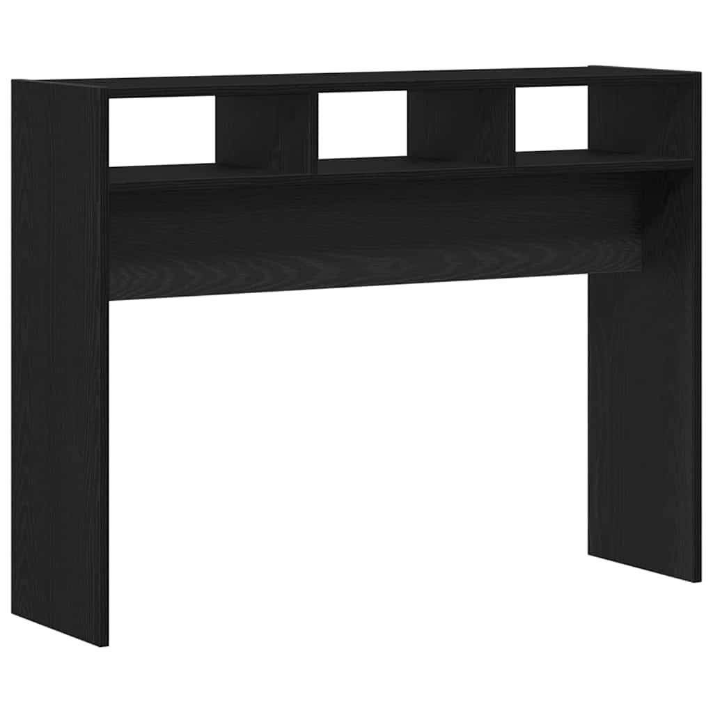 vidaXL Console Table Black Oak 105 x 30 x 80 cm Engineered Wood 5