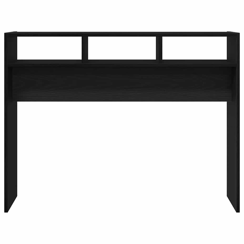 vidaXL Console Table Black Oak 105 x 30 x 80 cm Engineered Wood 6