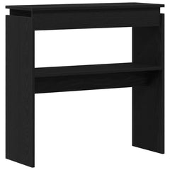 vidaXL Console Table Black Oak 80 x 30 x 80 cm Engineered Wood 2