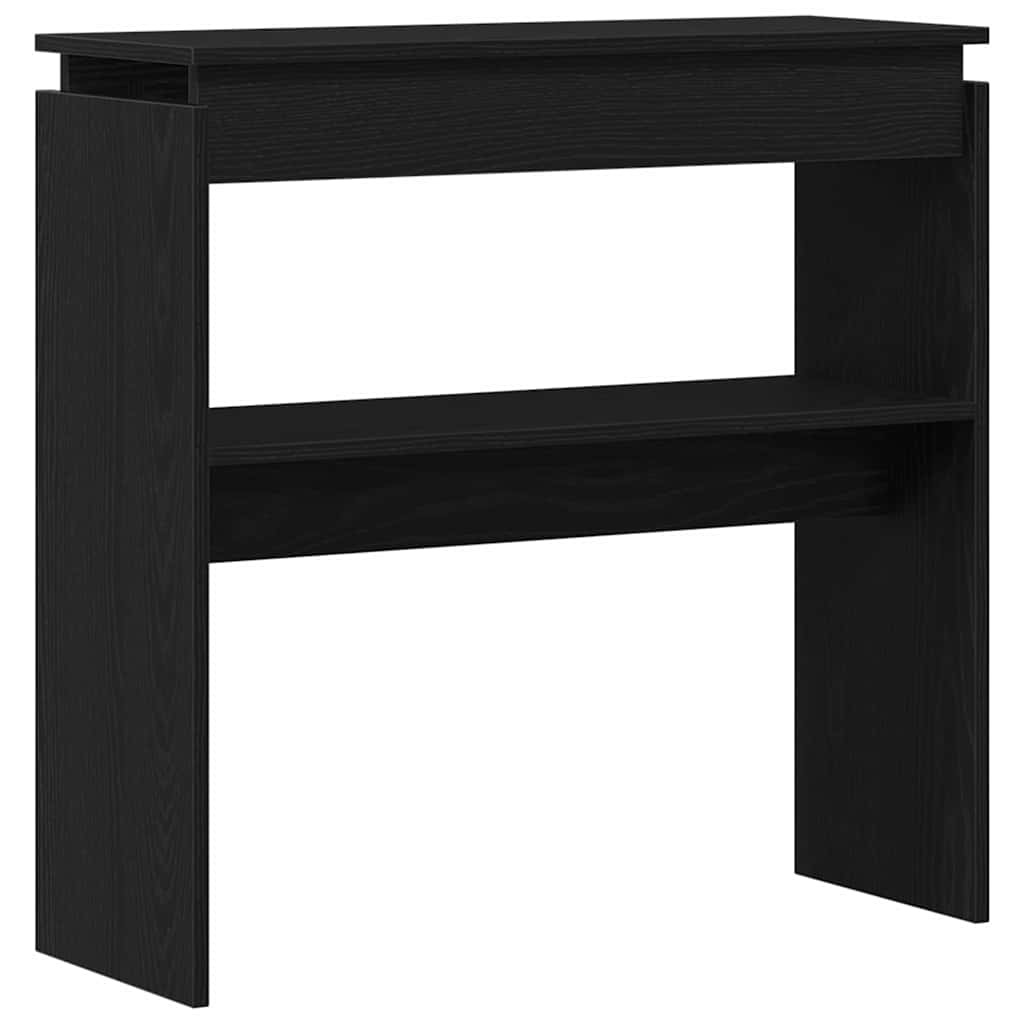 vidaXL Console Table Black Oak 80 x 30 x 80 cm Engineered Wood 5