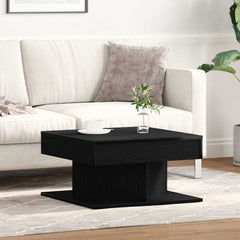 vidaXL Coffee Table Black Oak 57 x 57 x 30 cm Engineered Wood 4