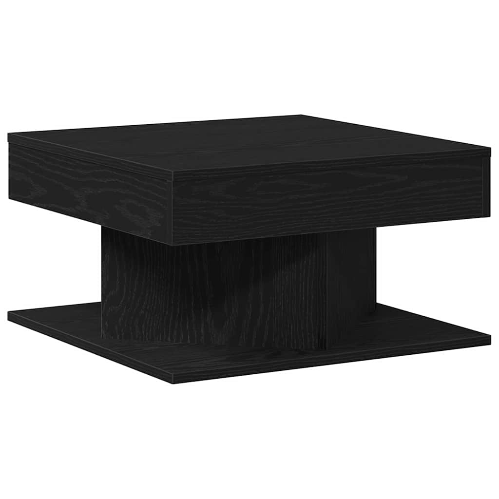 vidaXL Coffee Table Black Oak 57 x 57 x 30 cm Engineered Wood 5