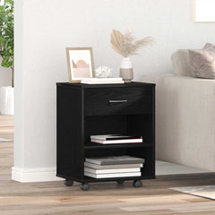 vidaXL Storage Cabinet 46 x 36 x 59 cm Engineered Wood Black Oak 1