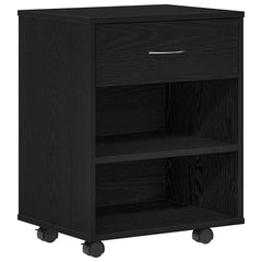 vidaXL Storage Cabinet 46 x 36 x 59 cm Engineered Wood Black Oak 2