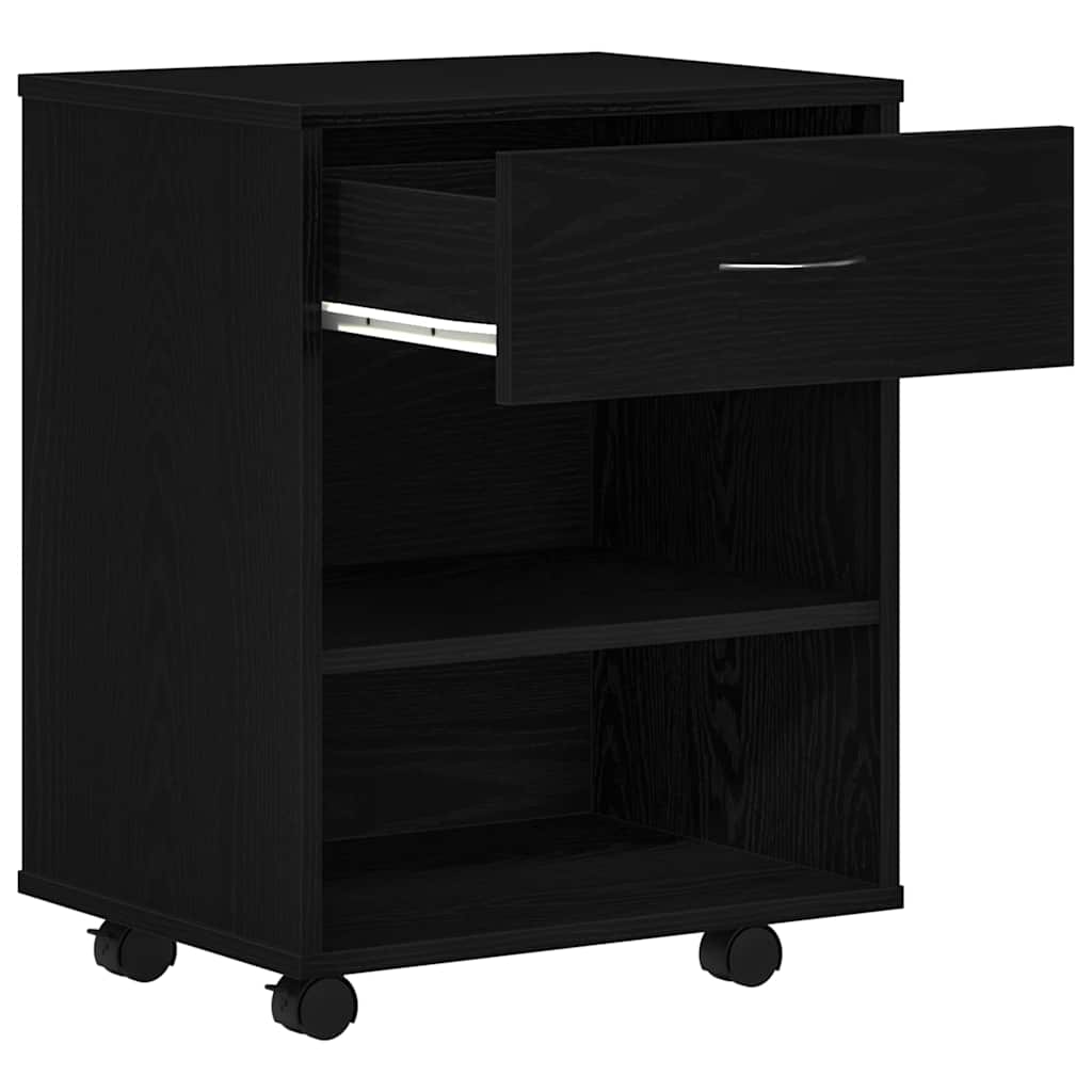 vidaXL Storage Cabinet 46 x 36 x 59 cm Engineered Wood Black Oak 5