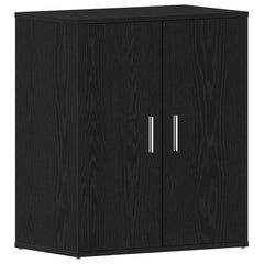 vidaXL Shoe Cabinet 60 x 35 x 70 cm Engineered Wood Black Oak 2