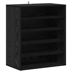 vidaXL Shoe Cabinet 60 x 35 x 70 cm Engineered Wood Black Oak 2