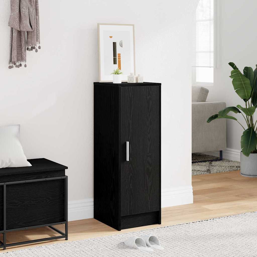vidaXL Shoe Cabinet 32 x 35 x 92 cm Engineered Wood Black Oak 1