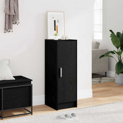 vidaXL Shoe Cabinet 32 x 35 x 92 cm Engineered Wood Black Oak 1
