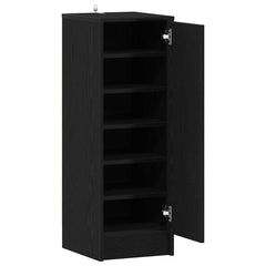 vidaXL Shoe Cabinet 32 x 35 x 92 cm Engineered Wood Black Oak 4
