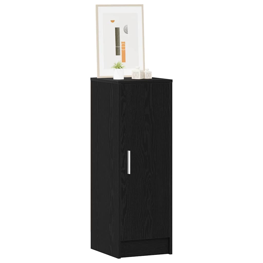 vidaXL Shoe Cabinet 32 x 35 x 92 cm Engineered Wood Black Oak 3
