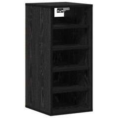 vidaXL Shoe Cabinet 2 pcs 32 x 35 x 70 cm Engineered Wood Black Oak 5