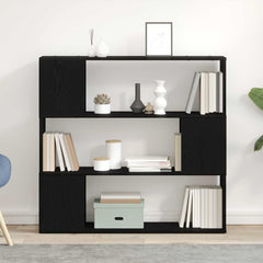 vidaXL TV Cabinet Set 100 x 24 x 94 cm Black Oak Engineered Wood 1