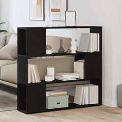 vidaXL TV Cabinet Set 100 x 24 x 94 cm Black Oak Engineered Wood 4