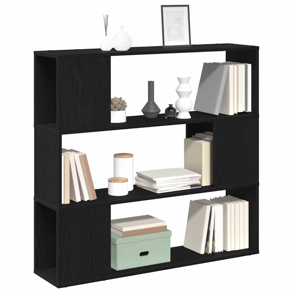 vidaXL TV Cabinet Set 100 x 24 x 94 cm Black Oak Engineered Wood 3