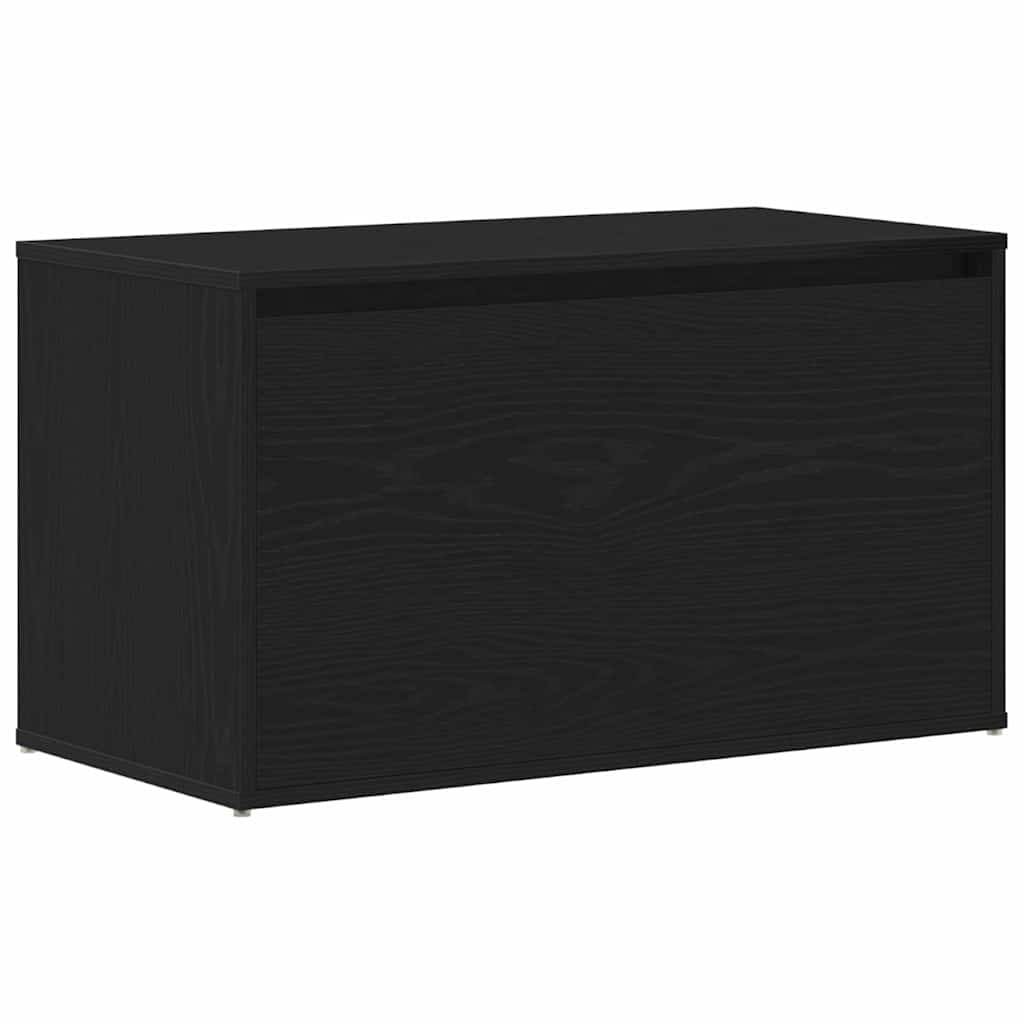 vidaXL Hall Bench Black Oak 80 x 40 x 45 cm Engineered Wood 2